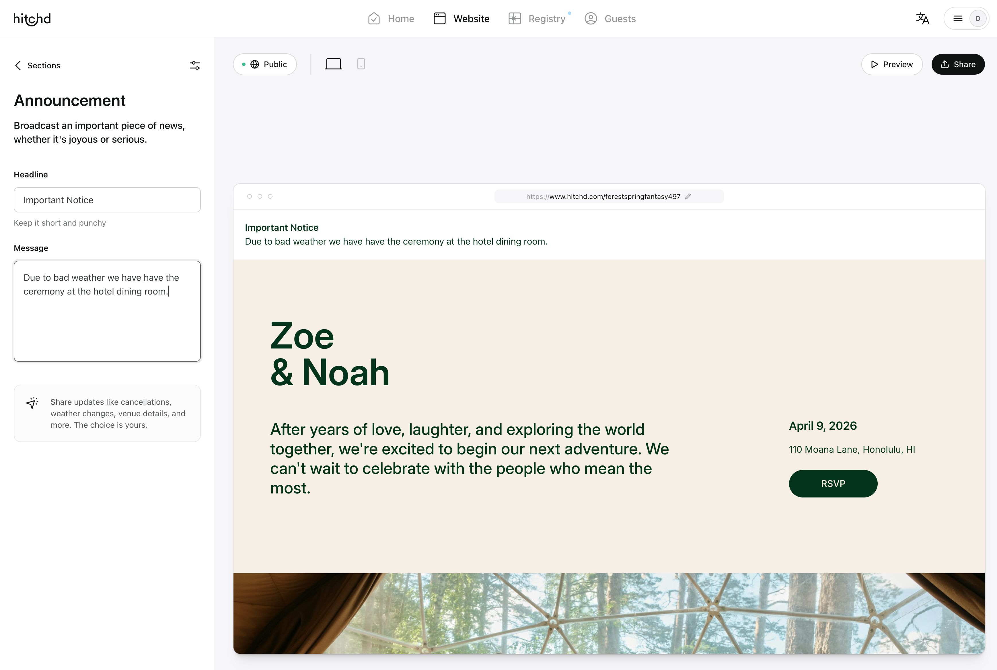 announcement announcement