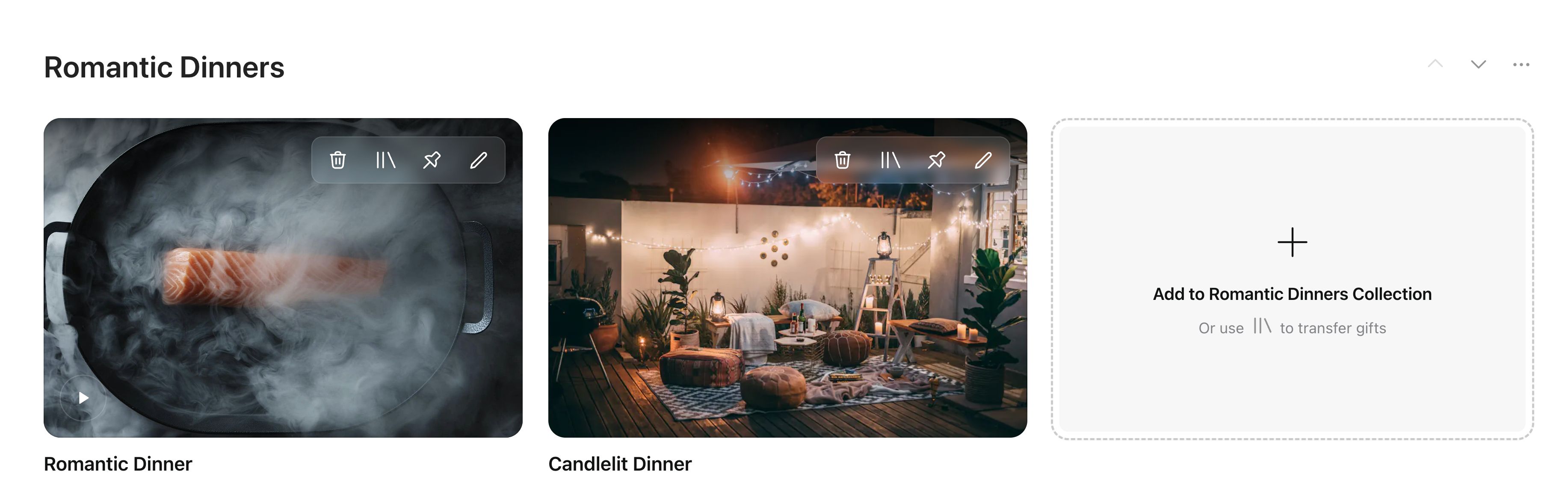 Romantic dinners Romantic dinners