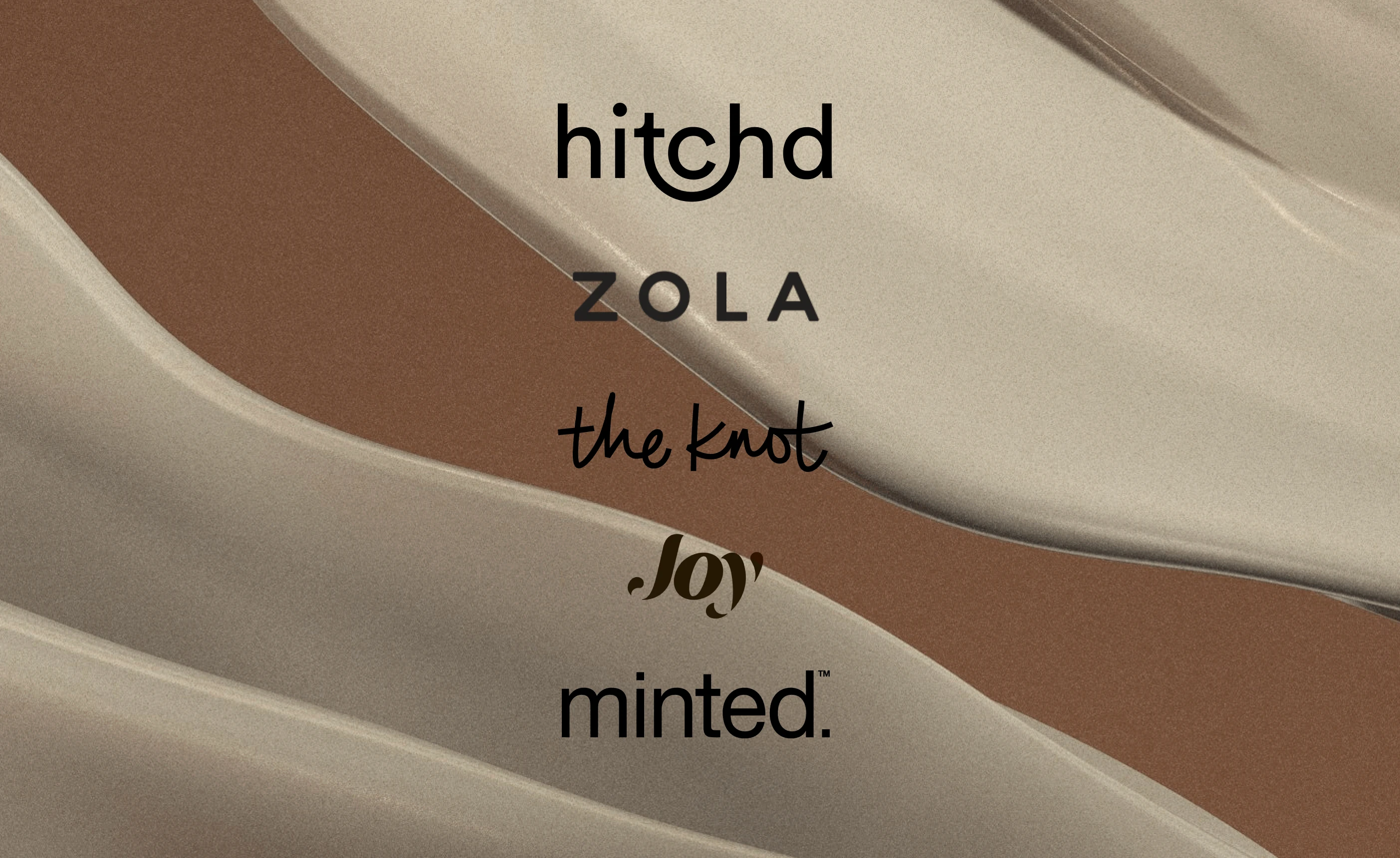 Logos from the top 5 wedding website builders